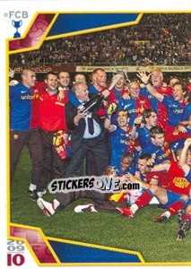 Figurina ФК Барселона после победы в Кубке Испании - FC Barcelona 2009-2010 - Panini