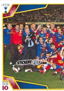 Sticker ФК Барселона после победы в Кубке Испании - FC Barcelona 2009-2010 n. 6 - Panini