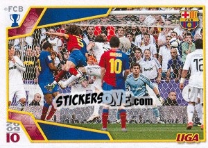 Sticker Удар головой Карлеса Пуйоля - FC Barcelona 2009-2010 - Panini