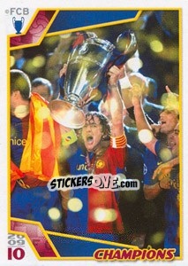 Sticker Кубок Лиги чемпионов у Пуйоля - FC Barcelona 2009-2010 n. 14 - Panini