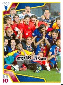 Sticker Командное фото ФК Барселона - FC Barcelona 2009-2010 n. 18 - Panini