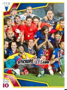 Figurina Командное фото ФК Барселона - FC Barcelona 2009-2010 - Panini