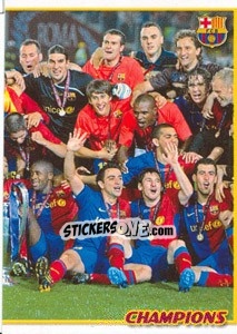 Figurina Командное фото ФК Барселона - FC Barcelona 2009-2010 - Panini