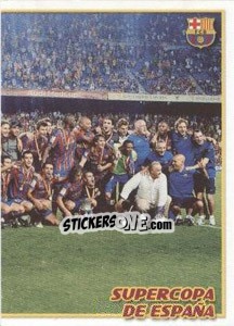 Sticker Командное фото победителей Суперкубка - FC Barcelona 2009-2010 - Panini