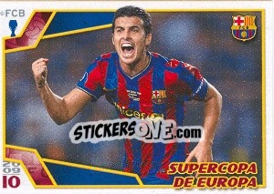 Sticker Педро Родригес - FC Barcelona 2009-2010 n. 28 - Panini