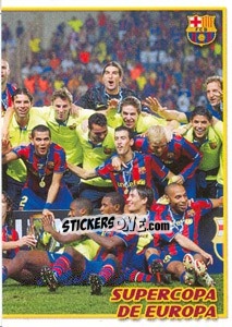 Sticker Фото ФК Барселона - обладателей Суперкубка - FC Barcelona 2009-2010 - Panini