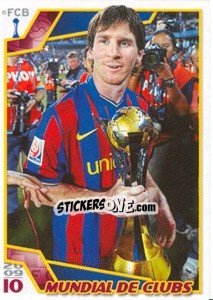 Sticker Lionel Messi World Champion - FC Barcelona 2009-2010 n. 32 - Panini