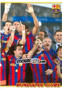 Sticker Барселона с кубком - FC Barcelona 2009-2010 - Panini