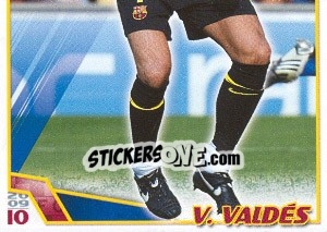 Figurina Виктор Вальдес - FC Barcelona 2009-2010 - Panini