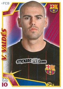 Sticker Виктор Вальдес - FC Barcelona 2009-2010 n. 46 - Panini