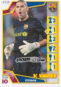 Cromo Виктор Вальдес - FC Barcelona 2009-2010 - Panini