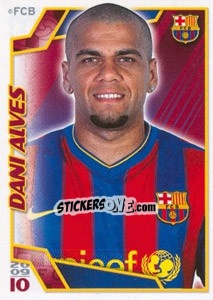Sticker Даниель Алвеш - FC Barcelona 2009-2010 n. 52 - Panini