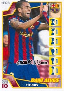 Sticker Даниель Алвеш - FC Barcelona 2009-2010 n. 53 - Panini