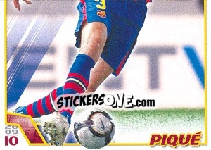 Cromo Жерар Пике - FC Barcelona 2009-2010 - Panini