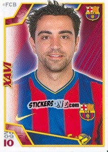 Sticker Хави - FC Barcelona 2009-2010 n. 76 - Panini
