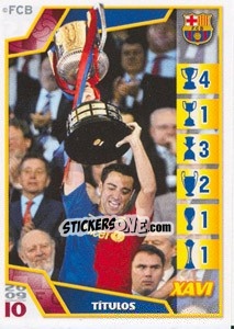 Sticker Хави - FC Barcelona 2009-2010 - Panini