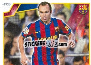 Sticker Иньеста - FC Barcelona 2009-2010 - Panini