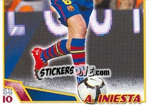 Sticker Иньеста - FC Barcelona 2009-2010 - Panini