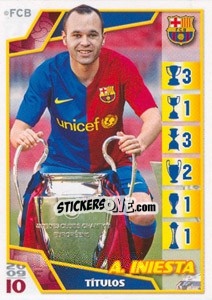 Cromo Иньеста - FC Barcelona 2009-2010 - Panini