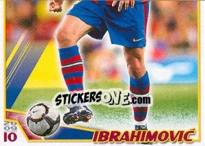 Cromo Златан Ибрагимович - FC Barcelona 2009-2010 - Panini