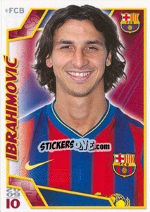 Cromo Златан Ибрагимович - FC Barcelona 2009-2010 - Panini