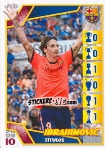 Cromo Златан Ибрагимович - FC Barcelona 2009-2010 - Panini