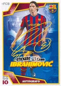 Cromo Златан Ибрагимович - FC Barcelona 2009-2010 - Panini