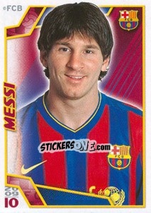Sticker Лионель Месси - FC Barcelona 2009-2010 - Panini