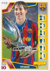 Sticker Боян Кркич - FC Barcelona 2009-2010 n. 101 - Panini