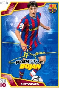 Figurina Боян Кркич - FC Barcelona 2009-2010 - Panini