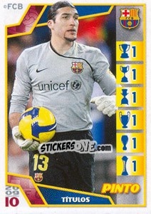 Sticker Пинто - FC Barcelona 2009-2010 - Panini