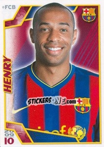 Cromo Тьери Анри - FC Barcelona 2009-2010 - Panini