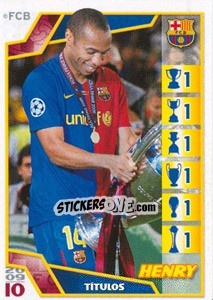 Sticker Тьери Анри - FC Barcelona 2009-2010 n. 113 - Panini