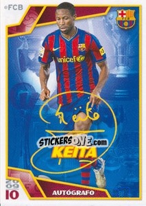 Cromo Сейду Кейта - FC Barcelona 2009-2010 - Panini