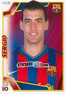 Sticker Серхио Бискетс - FC Barcelona 2009-2010 n. 124 - Panini