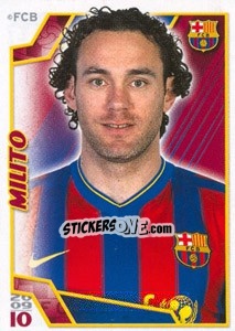 Sticker Милито - FC Barcelona 2009-2010 n. 136 - Panini