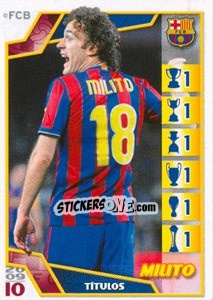 Sticker Милито - FC Barcelona 2009-2010 n. 137 - Panini