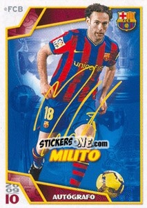Sticker Милито - FC Barcelona 2009-2010 n. 138 - Panini