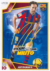 Cromo Милито - FC Barcelona 2009-2010 - Panini