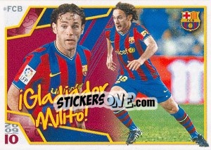 Sticker Милито - FC Barcelona 2009-2010 n. 139 - Panini