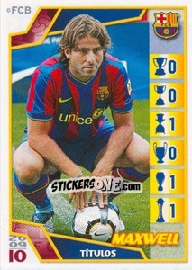 Figurina Максвел - FC Barcelona 2009-2010 - Panini