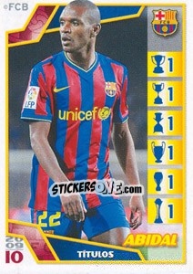 Figurina Эрик Абидаль - FC Barcelona 2009-2010 n. 155 - Panini