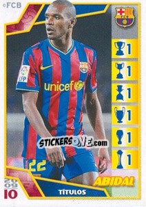 Figurina Эрик Абидаль - FC Barcelona 2009-2010 - Panini