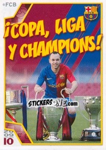 Figurina ¡Copa, Liga y Champions! - FC Barcelona 2009-2010 - Panini