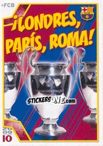 Cromo ¡londres, París, Roma! - FC Barcelona 2009-2010 - Panini