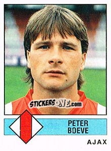 Sticker Peter Boeve - Voetbal 1986-1987 - Panini