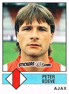 Figurina Peter Boeve - Voetbal 1986-1987 - Panini