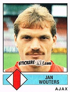Sticker Jan Wouters - Voetbal 1986-1987 - Panini
