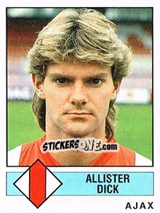 Sticker Allister Dick - Voetbal 1986-1987 - Panini