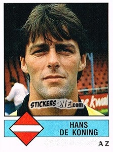 Sticker Hans de Koning - Voetbal 1986-1987 n. 22 - Panini